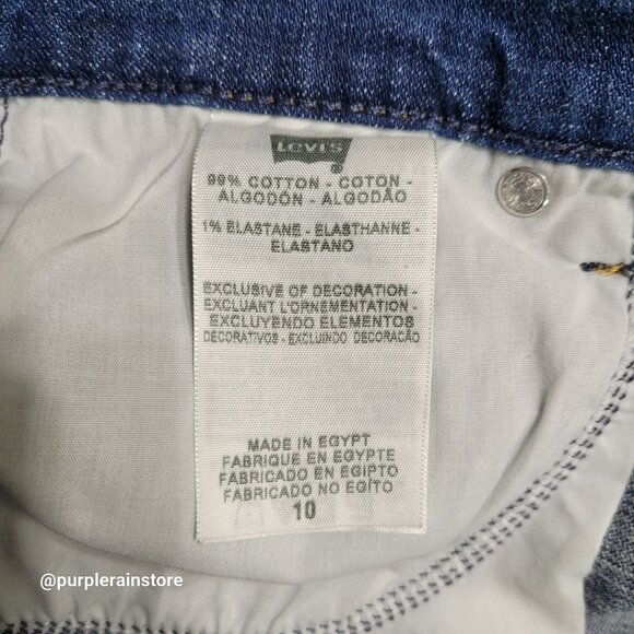 Vtg Levi's Jeans 10 Cuffed Capir Mid Rise Open Button Flap Medium Dark Wash Y2K - Picture 5 of 12